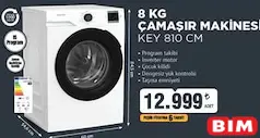 KEYSMART 8 KG ÇAMAŞIR MAKİNESİ KEY 810 CM